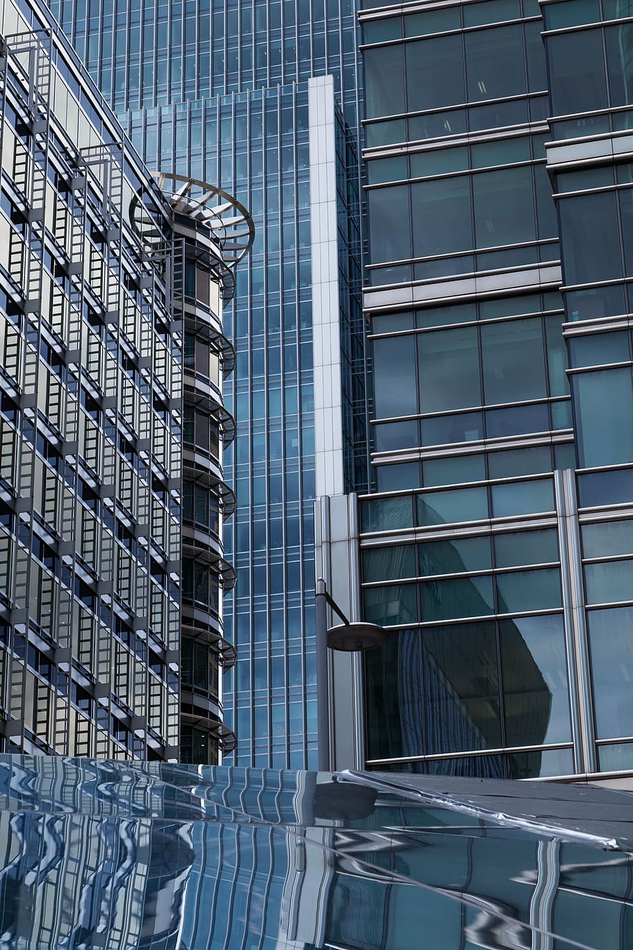 abstract, architecture, azure, background, blue, building, city HD wallpaper