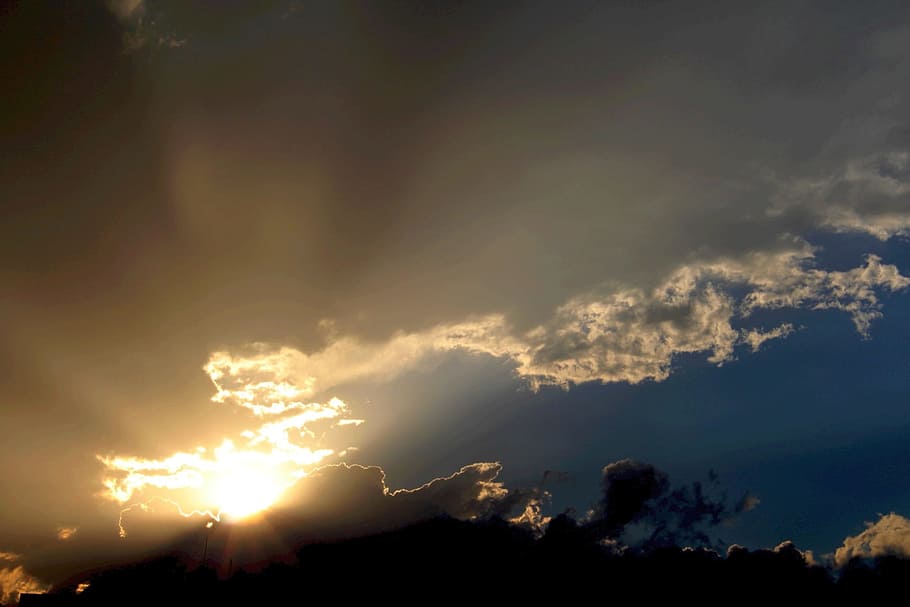 sky, clouds, sunset, cloud - sky, beauty in nature, scenics - nature HD wallpaper