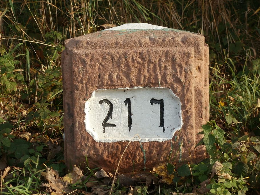 kilometer, stone, distance, mark, sign, symbol, direction, label HD wallpaper