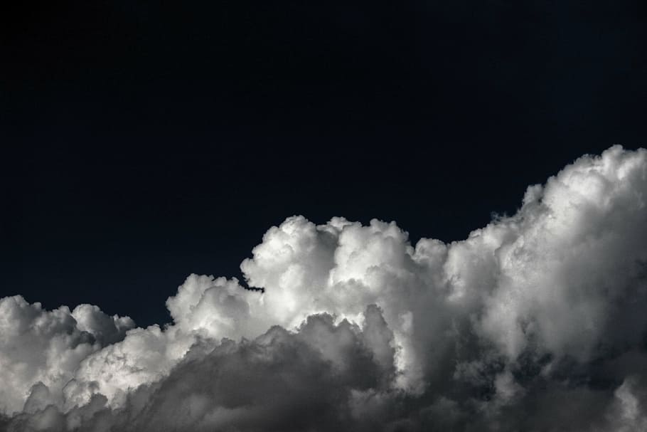 cloud sky, white, clouds, black and white, cloud - sky, weather.