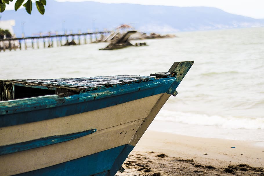 Boat, Ocean, Water, Blue, Nature, sky, ship, wave, travel, transport HD wallpaper