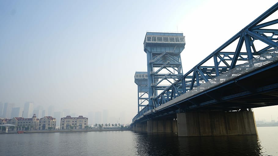 Bridge, River, Fog, architecture, built structure, bridge - man made structure HD wallpaper