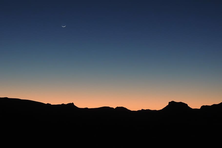 Night Sky, Sunset, Outdoors, silhouette, scenics, nature, tranquil scene HD wallpaper