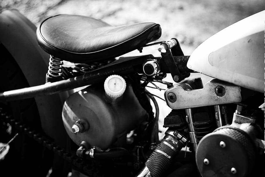 motorcycle, bikes, handlebar, circle, old-fashioned, red, retro HD wallpaper