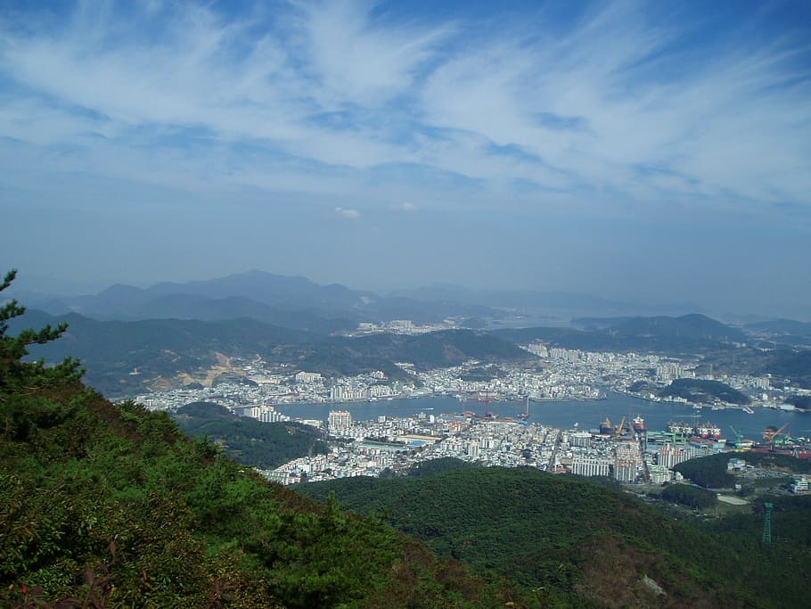 Geoje, City, Scenery, Cloud, republic of korea, view, tourist destination HD wallpaper