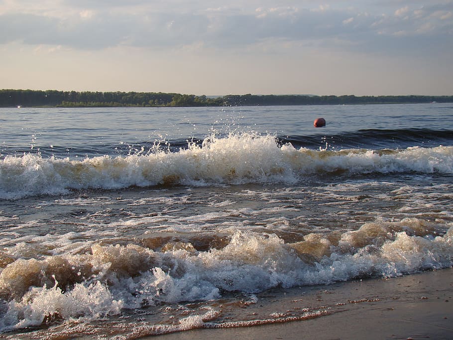 Wave, Beach, Sand, Sand, River, Sunny, Summer, sea, water, surf HD wallpaper