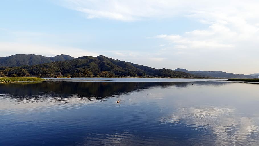 River, Mountain, Water Head, two water head, landscape, nature HD wallpaper