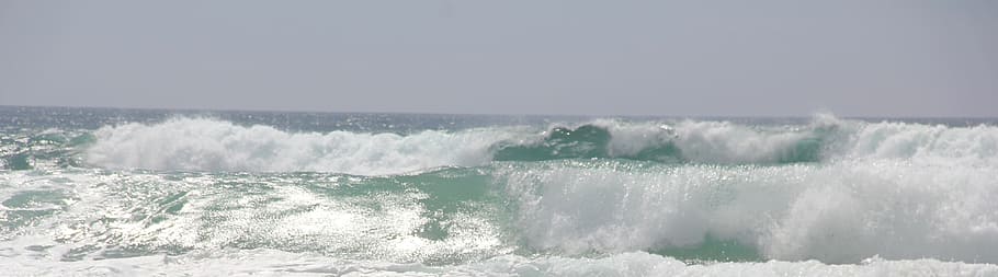 sea waves during daytime, Atlantic, Ocean, Crusher, Water, water power, HD wallpaper