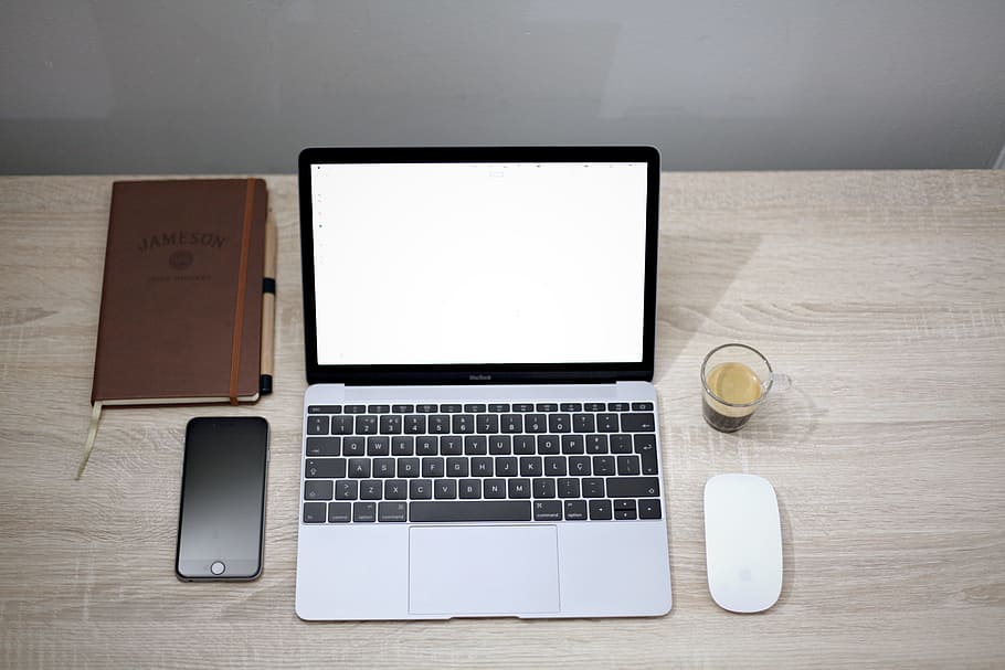 Notepad Coffee iPhone MacBook, mouse, technology, laptop, computer HD wallpaper