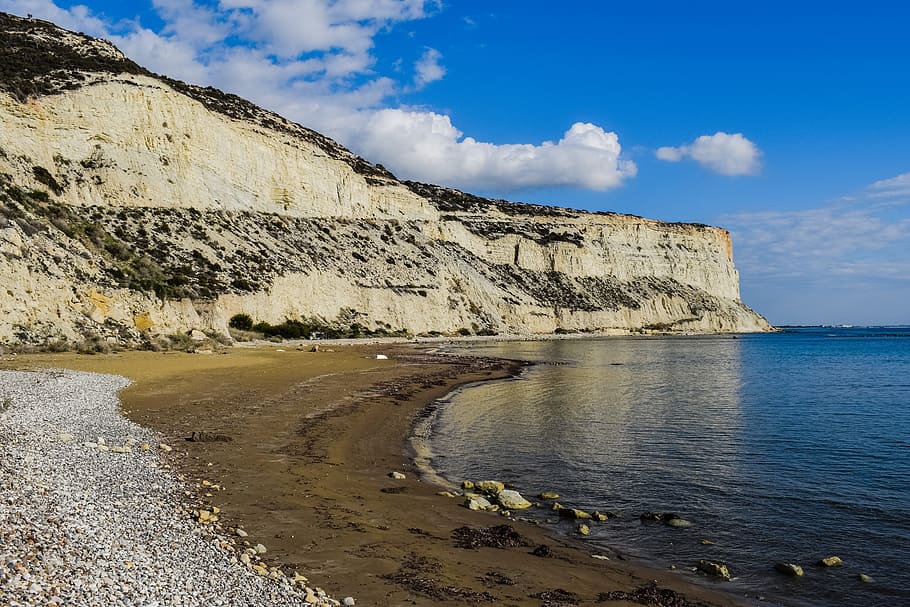Beach, Cliffs, Sea, Landscape, Scenic, spectacular, water, clear HD wallpaper