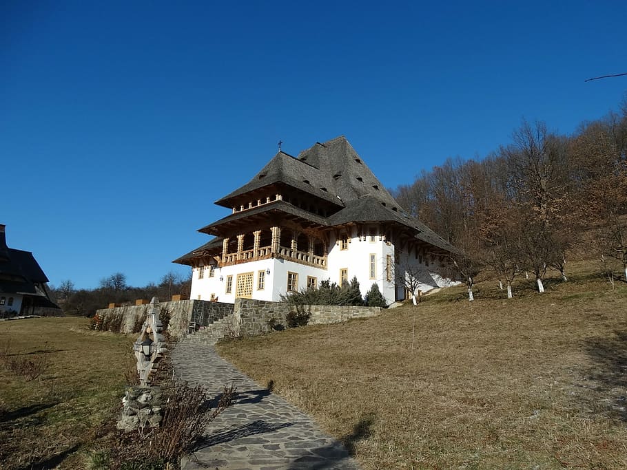 Monastery, Maramures, Sunny, tree, outdoors, rural scene, no people HD wallpaper