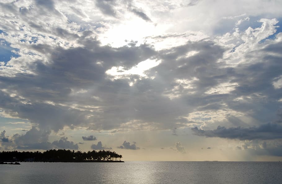 ocean, heavens, sky, light, nature, water, horizon, natural HD wallpaper