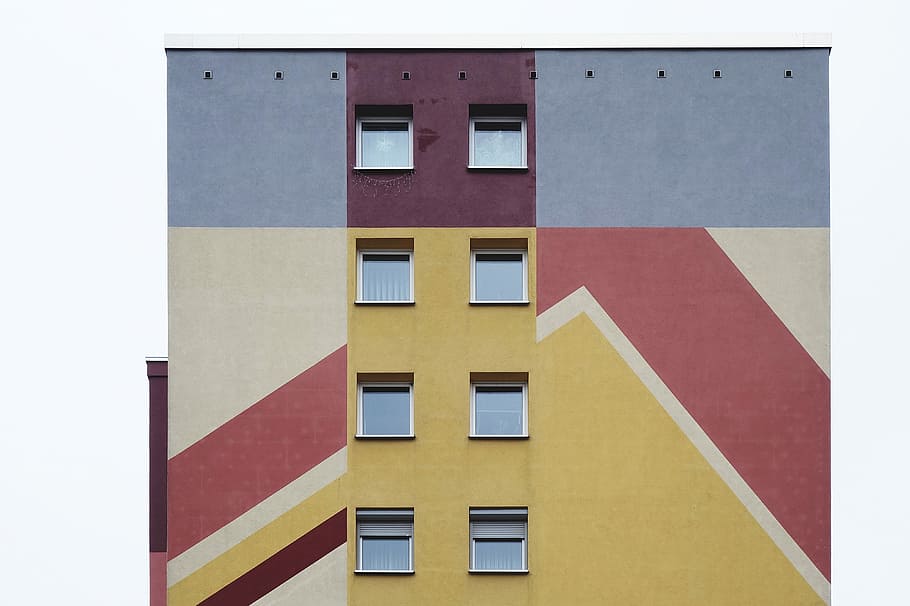 photo of high-rise building, architecture, window, concrete HD wallpaper