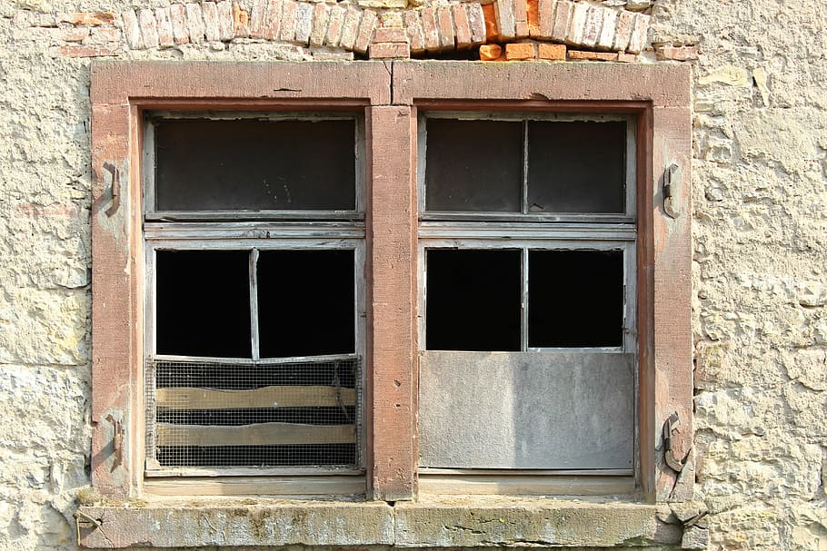 window, old, wall, stone, glass, old window, masonry, window glass HD wallpaper