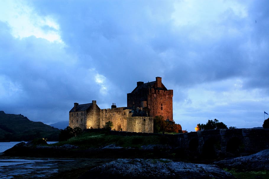 Castle, Scotland, Eilean Donan, building exterior, architecture HD wallpaper