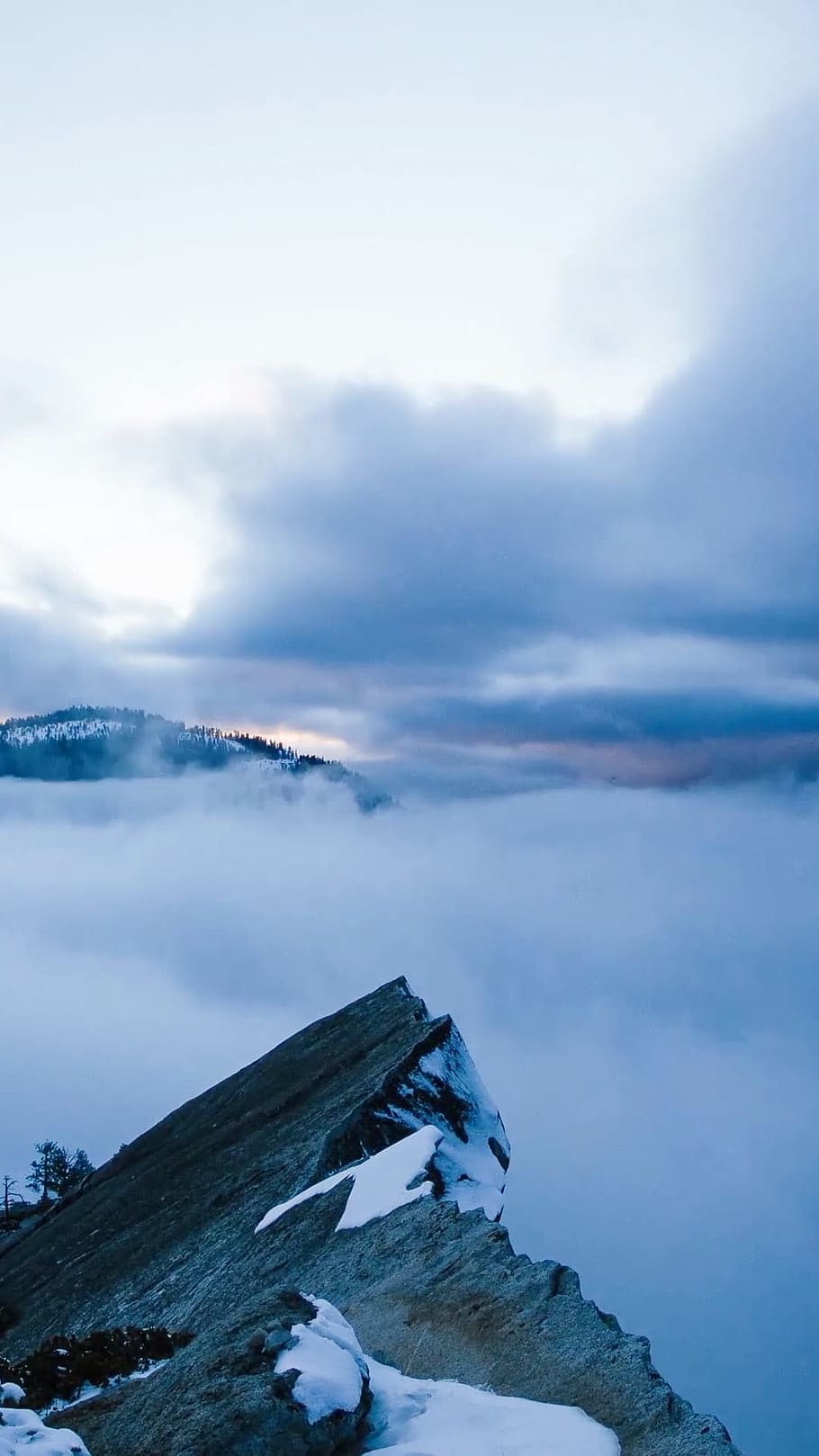mountain, clouds, nature, sky, cloud - sky, beauty in nature HD wallpaper