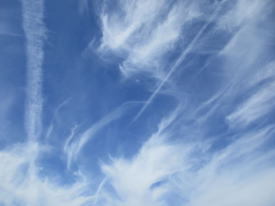 Spring, Clouds, Cirrus, spring clouds, cirrus clouds, sky, blue HD wallpaper
