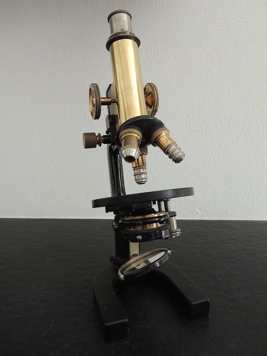 microscope, laboratory, ancient, indoors, wall - building feature HD wallpaper