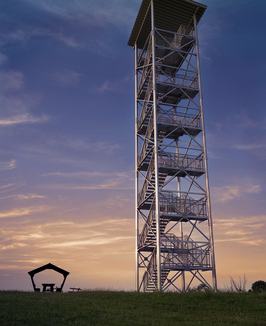 view, tower, landscape, outlook, sky, architecture, built structure HD wallpaper