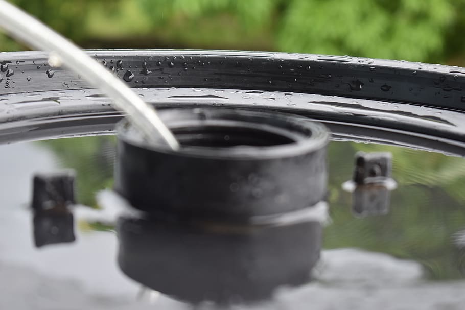 barrel, hose, water, reflection, no people, day, metal, nature HD wallpaper