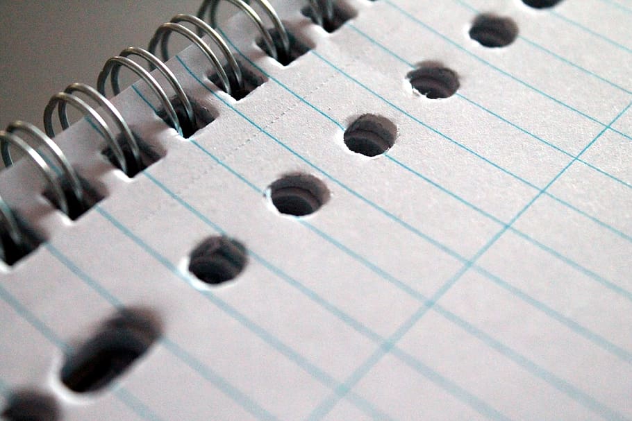 close up photography of spiral note, notepad, paper, writing HD wallpaper