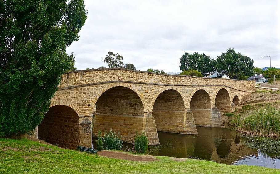 bridge, stone, richmond, tasmania, historic, landmark, architecture, HD wallpaper