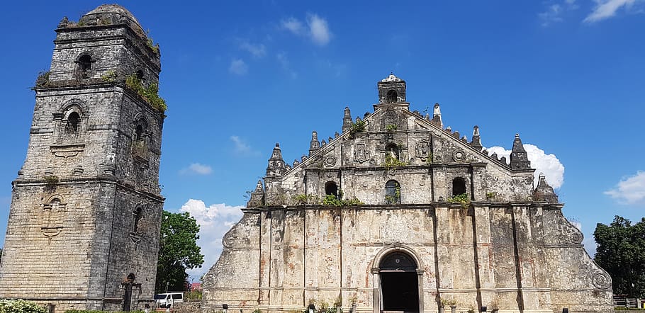 paoay church, ilocos, philippines, built structure, architecture