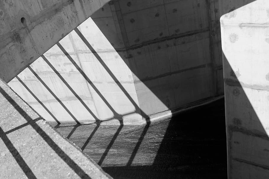 white concrete wall, black And White, architecture, urban Scene HD wallpaper