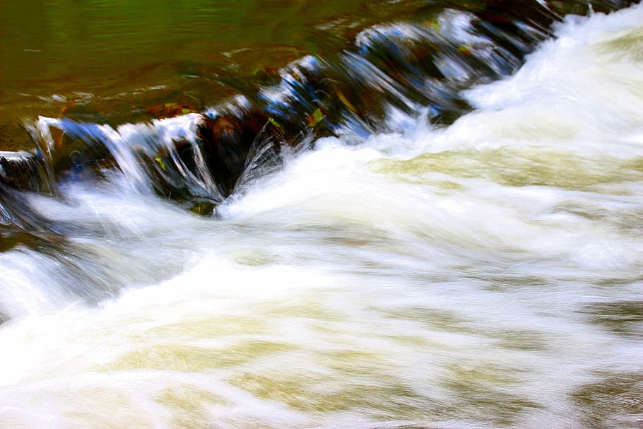 water, bach, river, stones, nature, flow, waters, murmur, long exposure HD wallpaper