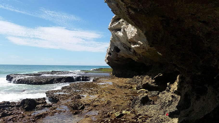 rocks, ocean, water, beach, travel, nature, sea, landscape HD wallpaper