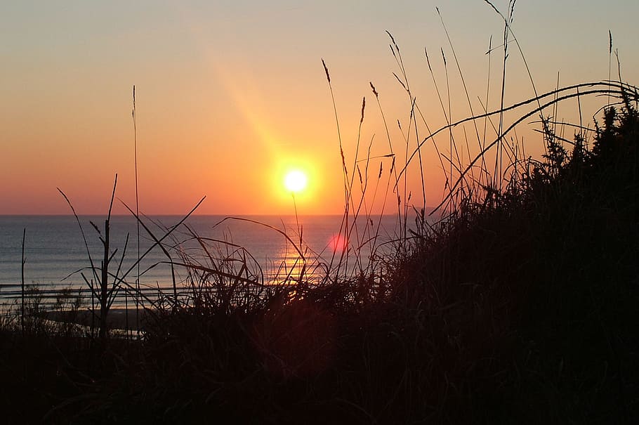 Sunset, Beach, Roman, Ocean, Sea, beach sunset, sky, water HD wallpaper