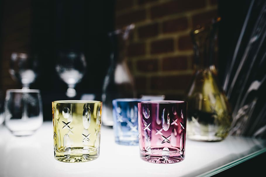 Luxury handmade crystal glass, polish, Huta Julia, alcohol, drink, HD wallpaper