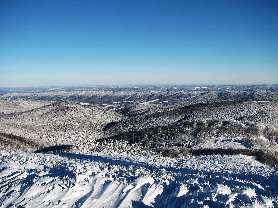 Mountains, Landscape, Winter, Panorama, winter in the mountains HD wallpaper