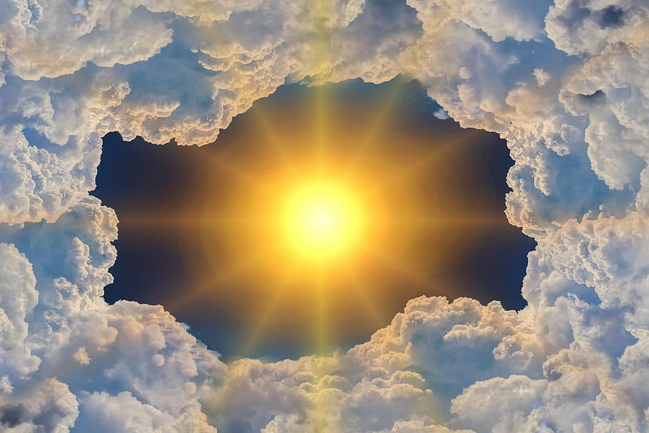 sun and clouds illustration, climate, climate change, climate fluctuation, HD wallpaper