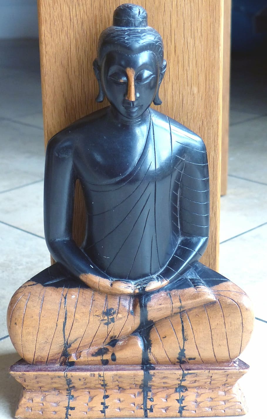 buddha, statue, wooden, texture, sculpture, representation HD wallpaper