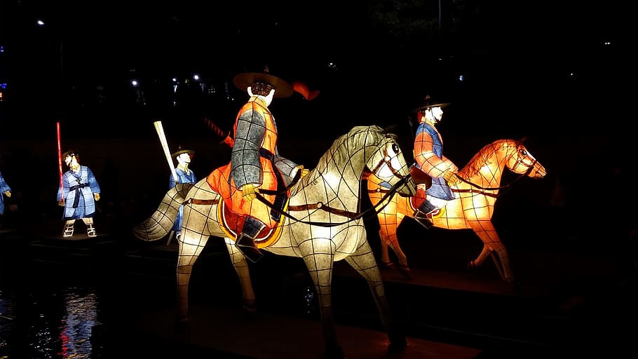 lighting, exhibition, korea, night, arts culture and entertainment HD wallpaper