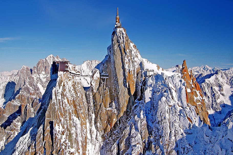HD wallpaper: mountain alps, aiguille du midi, alpine, mountains, chamonix | Wallpaper Flare