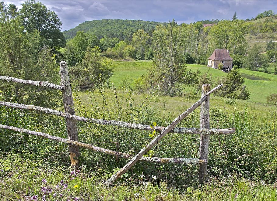 France, Landscape, Rural, Rustic, Farm, forest, trees, woods HD wallpaper