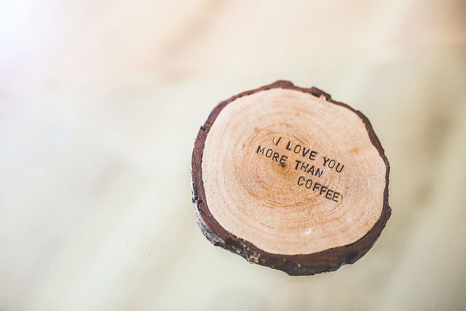 I love you more than coffee pad, broken, cooking, decor, decoration HD wallpaper