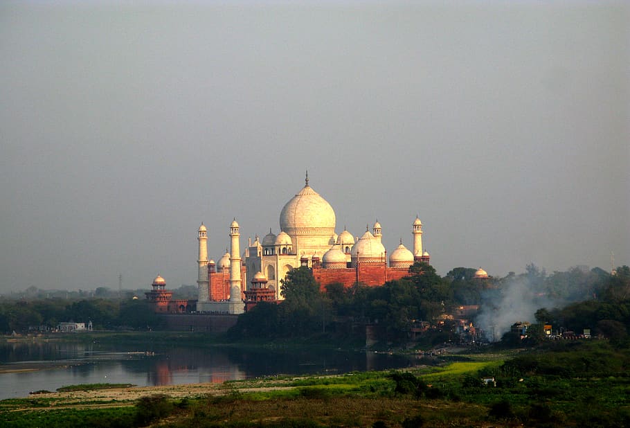 taj, mahal, sunset, building exterior, architecture, built structure HD wallpaper