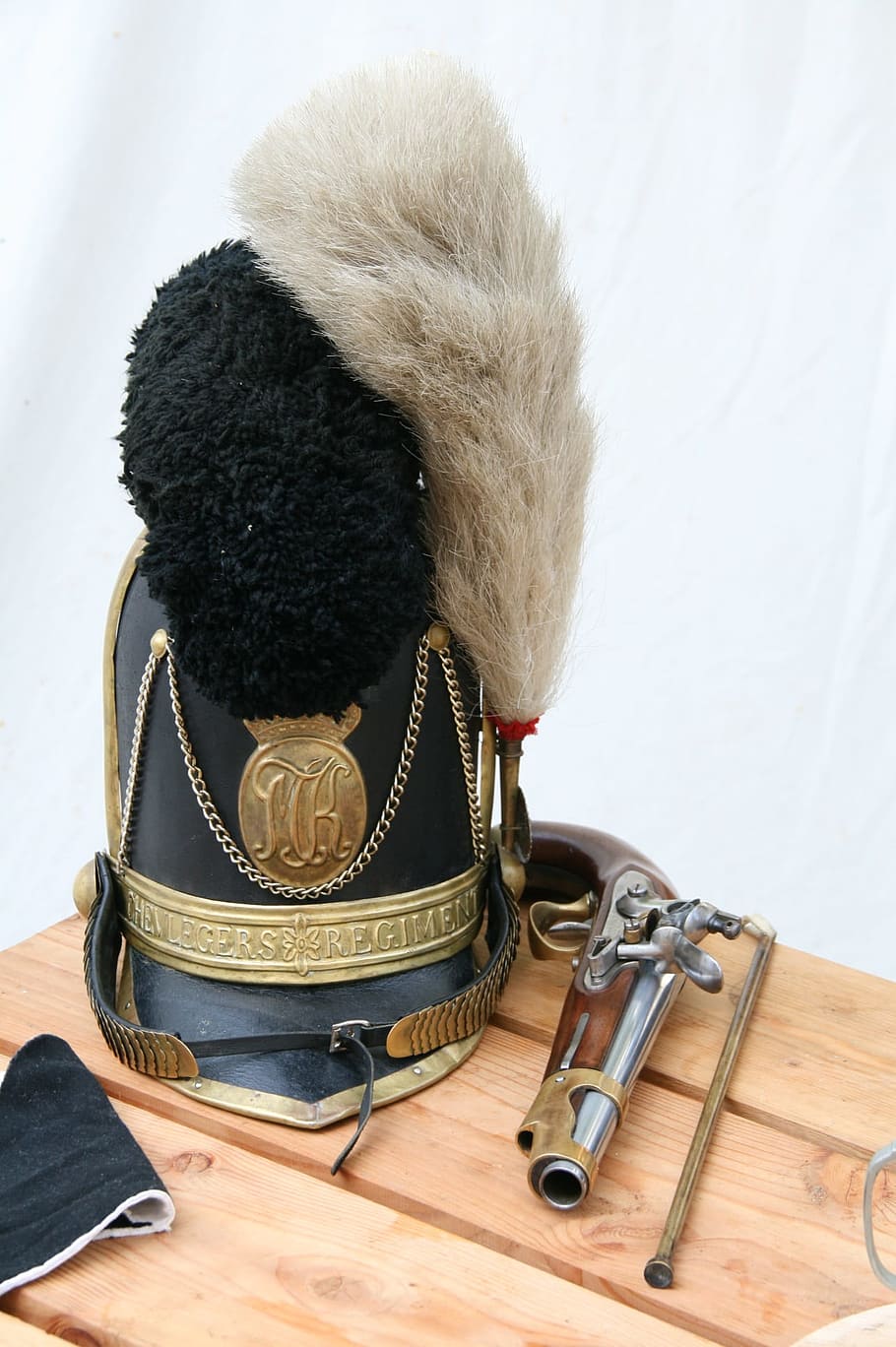 cap, helm, pistol, feather, napoleon, regiment, indoors, no people HD wallpaper