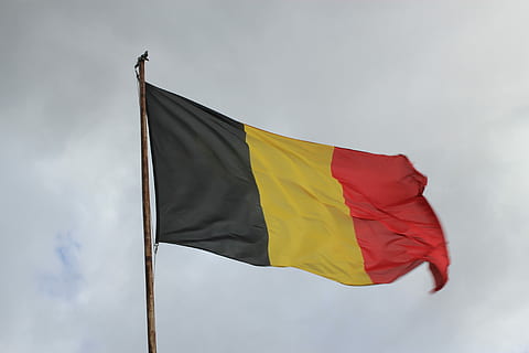 Germany flag, Belgium, Wind, Symbol, grey, red, cloud - sky HD wallpaper