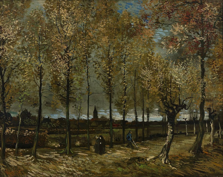 painting of forest, Vincent Van Gogh, Artistic, artistry, oil on canvas