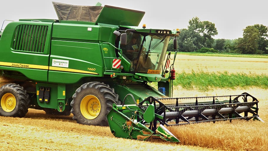 Harvester, Machine, Field, danube, an island, slovakia, agriculture HD wallpaper