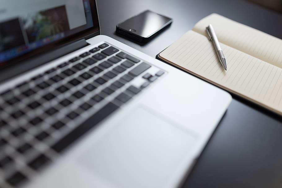 iphone, notebook, pen, notes, blogging, computer, lance, keyboard HD wallpaper