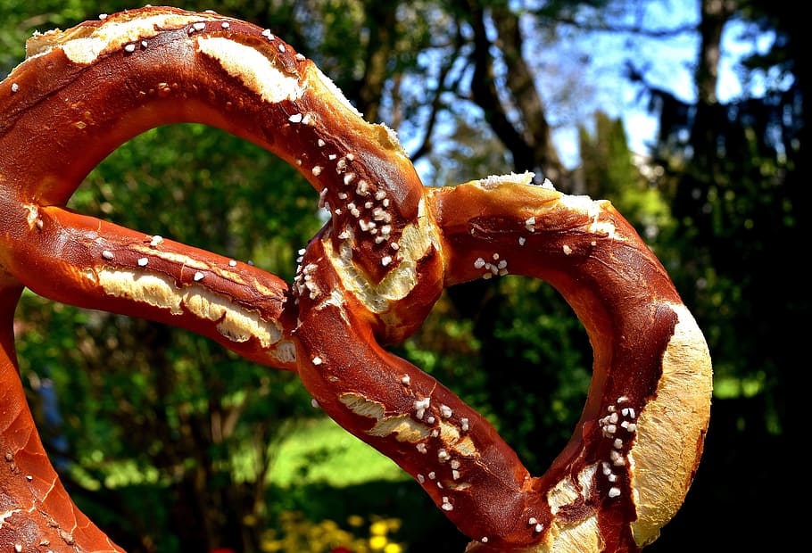 brown pretzel, Salt, Delicious, Eat, pretzels, crispy, bread, HD wallpaper