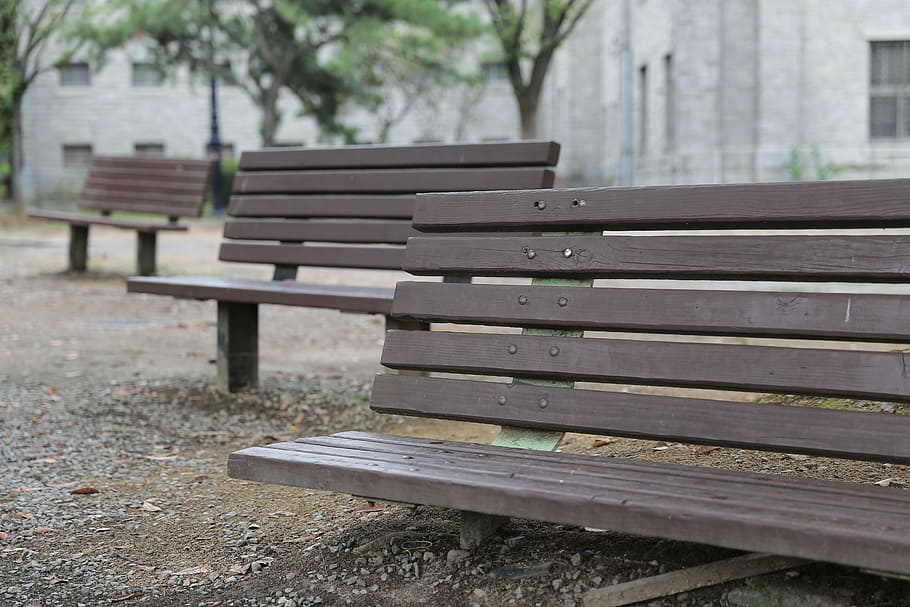 bench, koyo, chung mak, seat, wood - material, empty, absence HD wallpaper