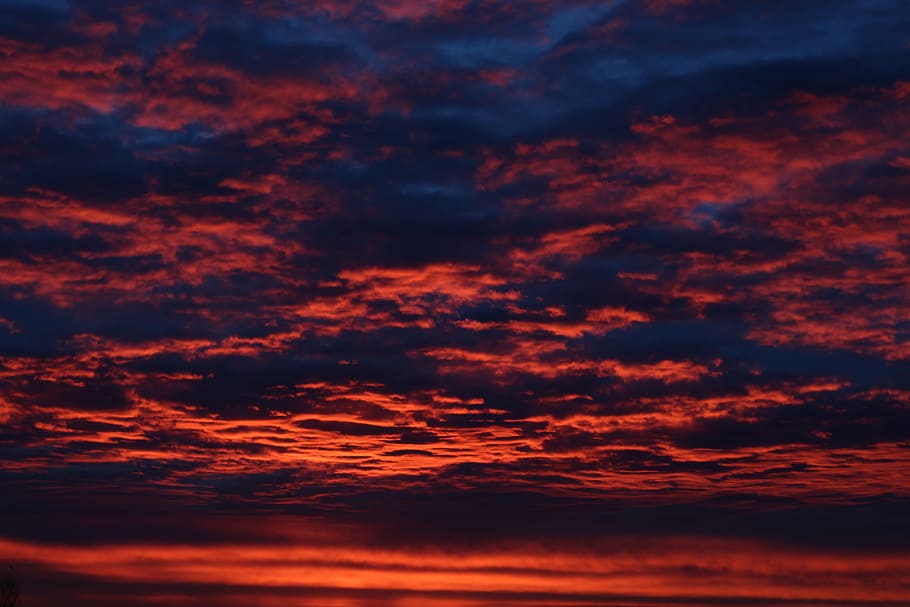sky, sunset, clouds, afterglow, weather, fiery, romance, evening sky HD wallpaper