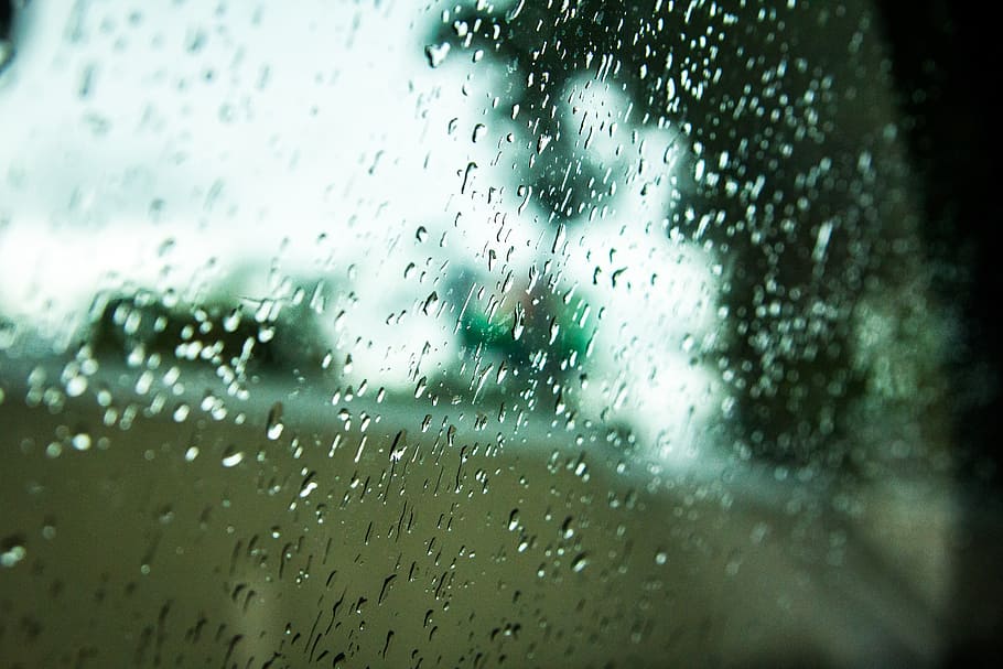 closeup photo of raindrops on glass window panel, water, waterdrops HD wallpaper