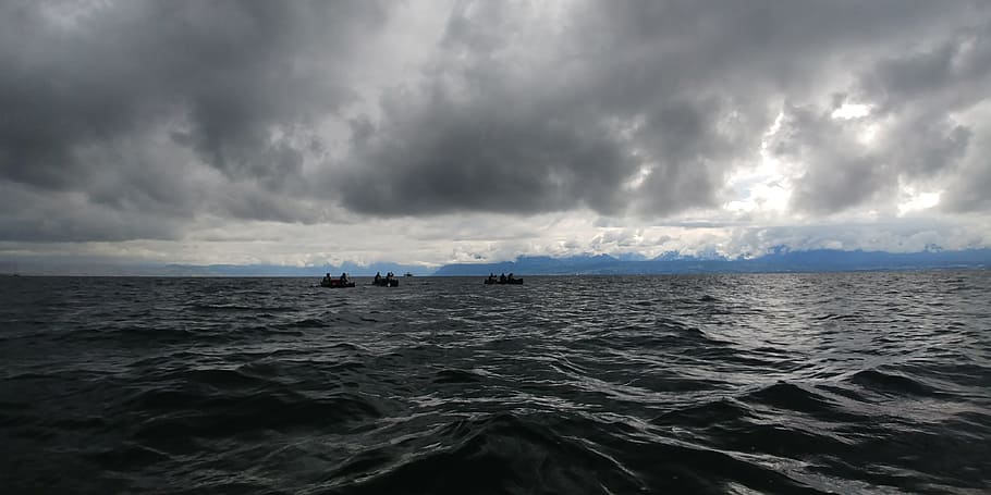 dramatic, lake, weather, rain, stupid, water, sea, sky, storm HD wallpaper